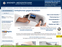 Tablet Screenshot of iontophorese.de